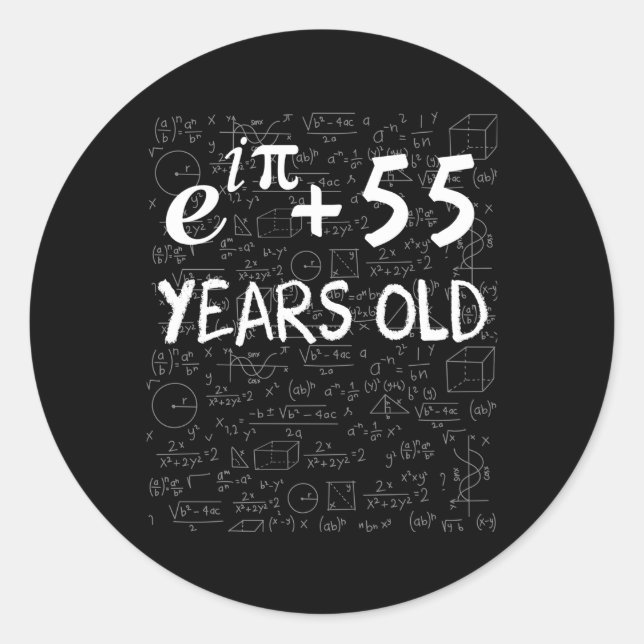 54Th 54 Math Geek Euler Identity Classic Round Sticker (Front)