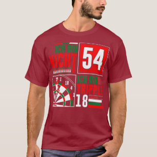 54th Birthday Darts Funny Saying Darts Sayings T-Shirt
