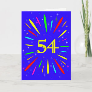 54th Birthday Explosion Card