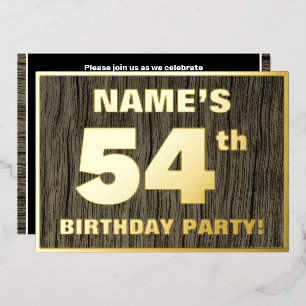 54th Birthday Party: Bold, Faux Wood Grain Pattern