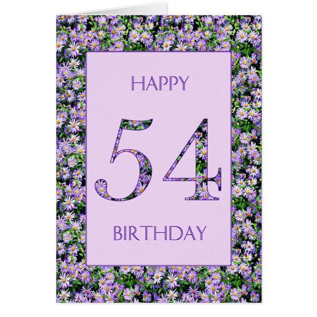 54th Birthday Purple Daisies (Front)