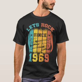 54th Birthday Vintage 1969 Retro 54 Years old Guit T-Shirt