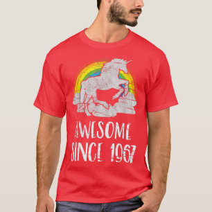 54th birthday, vintage unicorn, Awesome since 1967 T-Shirt