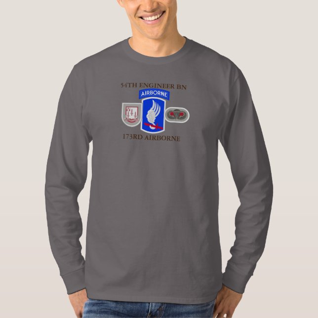 54TH ENGINEER BATTALION 173RD AIRBORNE  T-Shirt (Front)