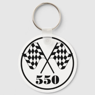 550 Chequered Flags Keychain
