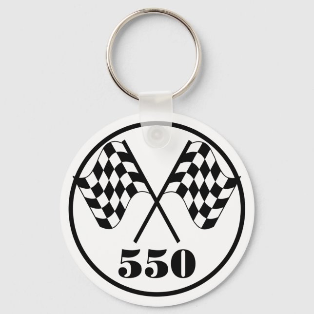 550 Chequered Flags Keychain (Front)