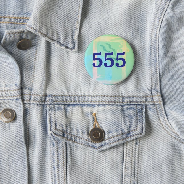 555 Angel Number Transformation Affirmation 2 Inch Round Button (In Situ)