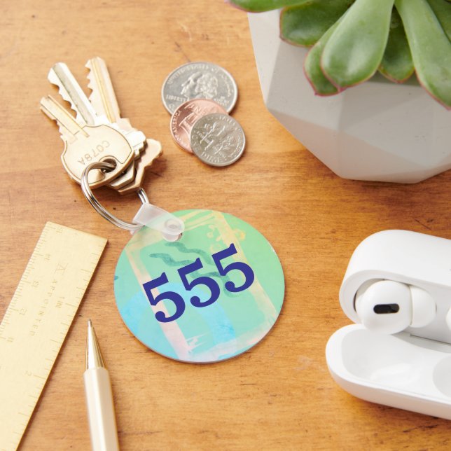 555 Angel Number Transformation Affirmation Keychain (Desk)