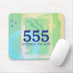 555 Angel Numbers Transformation High Vibes Mouse Pad