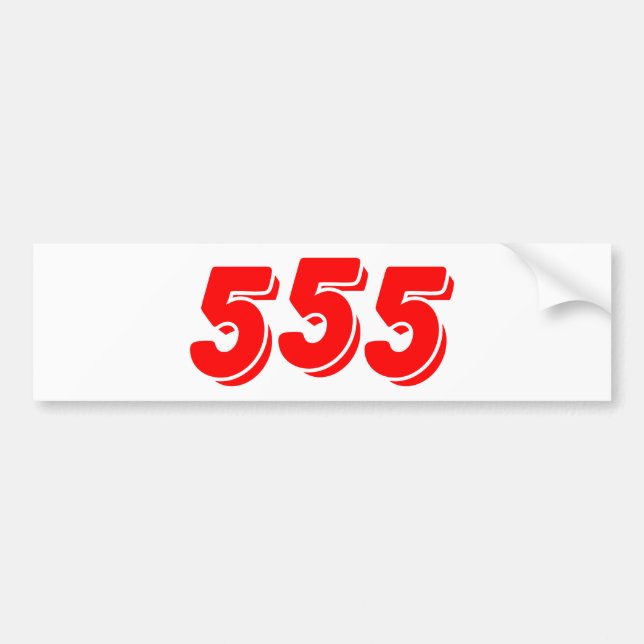 555 BUMPER STICKER (Front)