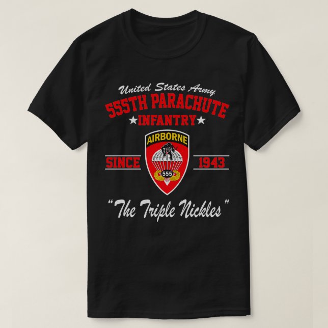 555th Parachute Infantry Battalion  T-Shirt (Design Front)