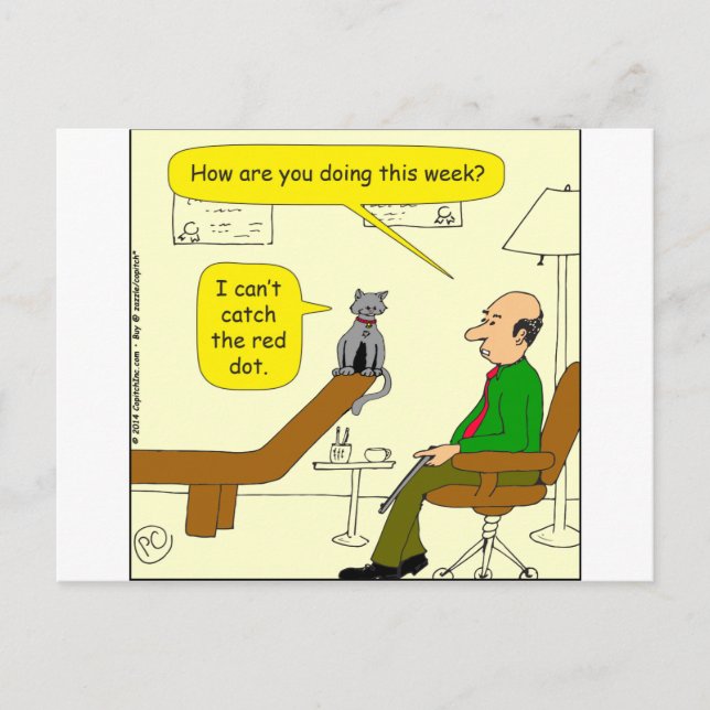 559 I can't catch the red dot cartoon Postcard (Front)
