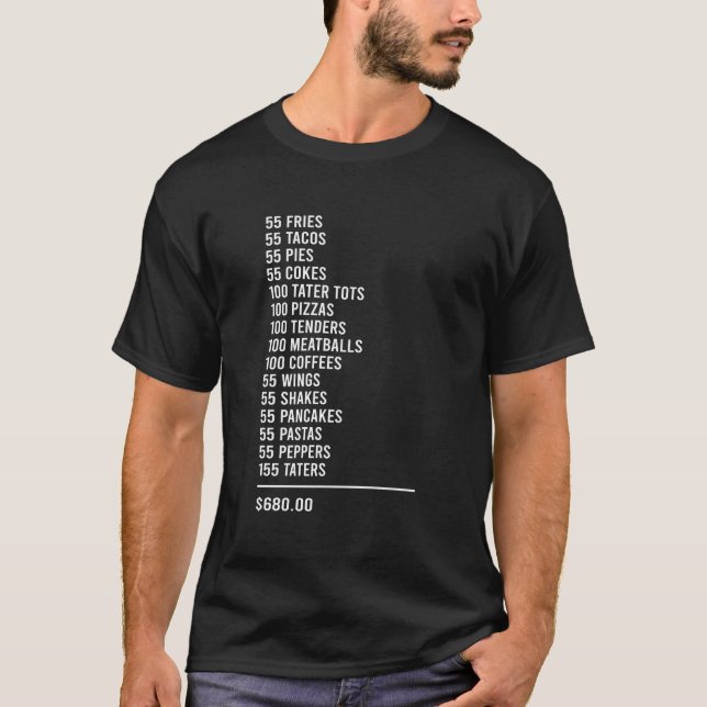 55 Burgers 55 Fries T-Shirt (Front)