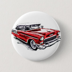 55 Chevy 2 Inch Round Button