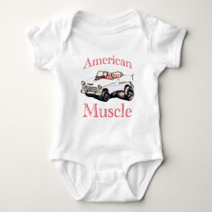 55 chevy American Muscle Baby Bodysuit
