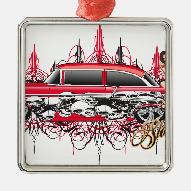 55 chevy car.jpg metal ornament (Front)