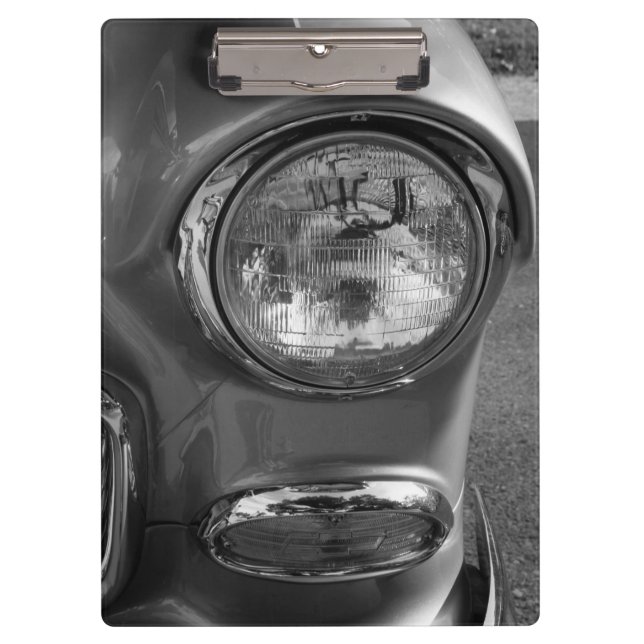 55 Chevy Headlight Grayscale Clipboard (Front)