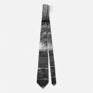 55 Chevy Headlight Grayscale Neck Tie