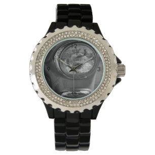 55 Chevy Headlight Grayscale Watch