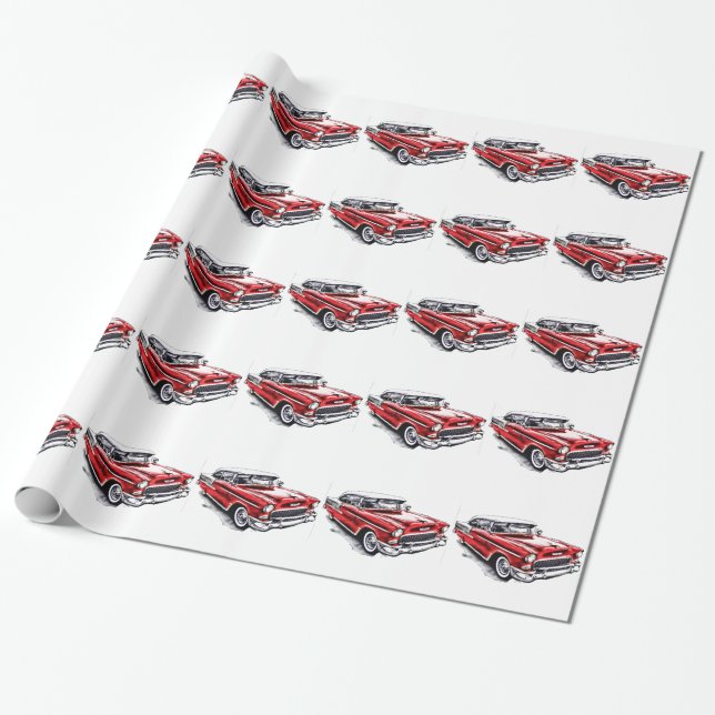 55 Chevy Wrapping Paper (Unrolled)