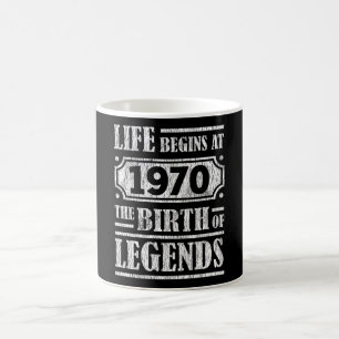 55 Year Old 1970 Birth Of Legend 55th Birthday Coffee Mug