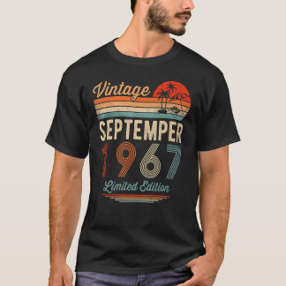 55 Year Old 55th Birthday Vintage September 1967 M T-Shirt