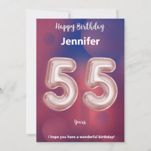 55 year old Happy Birthday card