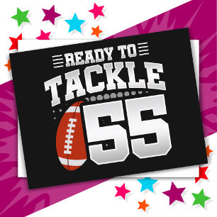 55 Year Old Tackle Football Party 55th Birthday Postcard