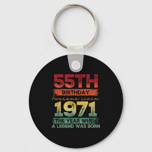 55 Year Old Vintage 1971 Limited Edition 55th Birt Keychain