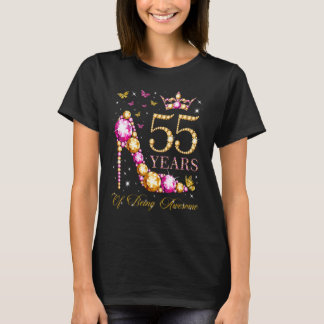 55 Years Of Being Awesome 55 Years Old 55th Birthd T-Shirt