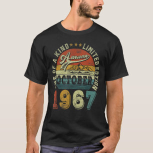 55 Years Old Awesome Since October 1967 55th Birt T-Shirt