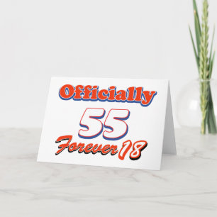 55 years old birthday designs card