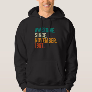 55 Years Old Gifts Awesome Since November 1967 55t Hoodie