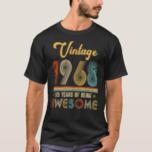 55 Years Old Vintage 1968 55th Birthday T-Shirt