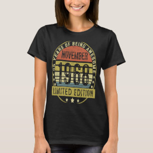 55 Years Old Vintage November 1968 55th Birthday T-Shirt