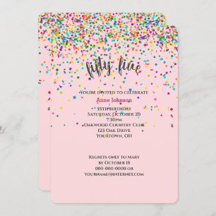 55e anniversaire Fête confetti Invitation