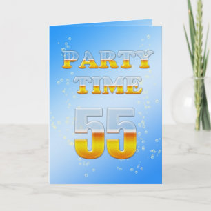 55e anniversaire invitation à la fête avec beaucou