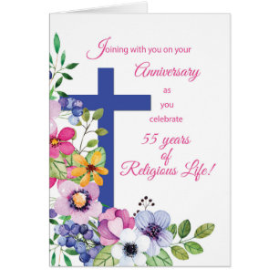 55e anniversaire Nun Croix de vie religieuse, Fleu