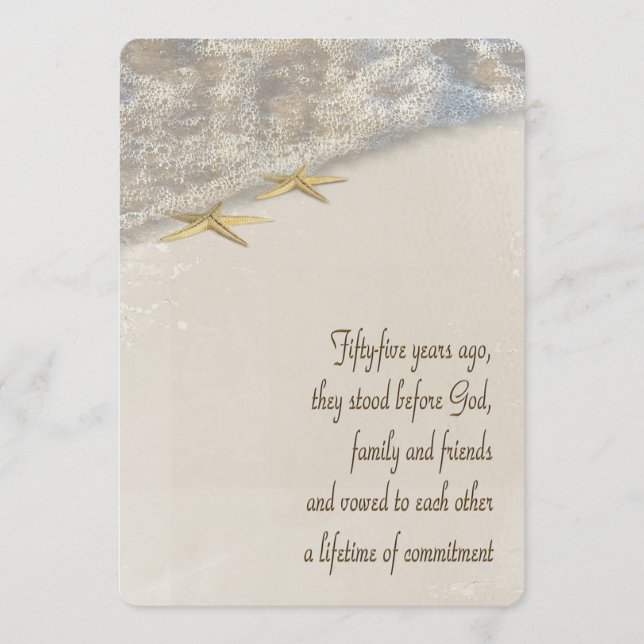 55e anniversaire Vow renouveau programme de mariag (Devant)