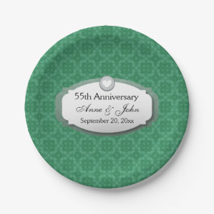 55th Anniversary Emerald Green Z28 Paper Plate