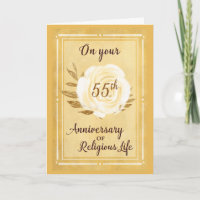 55th Anniversary of Religious Life Nun White Rose