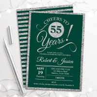 55th Anniversary Party - Emerald Green Silver