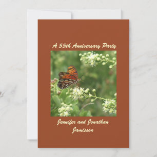 55th Anniversary Party Invitation Butterfly