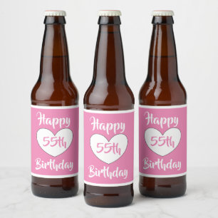 55th birthday beer labels by dalDesignNZ