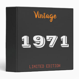 55th Birthday Binder – Vintage 1971 Limited Edit
