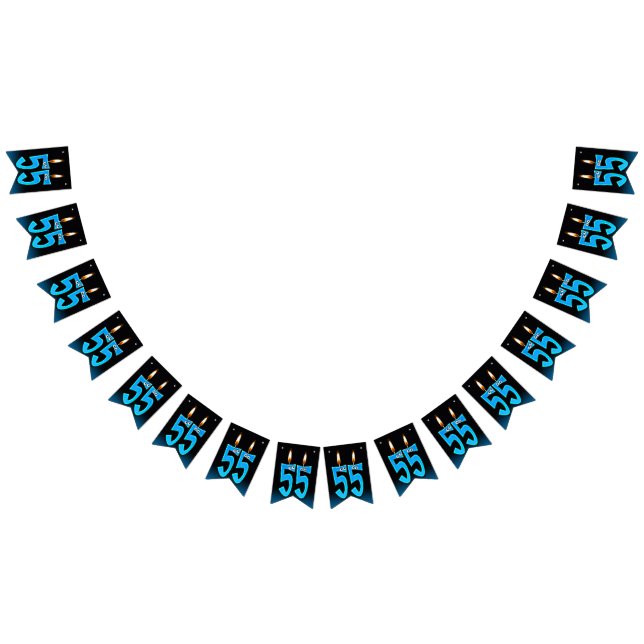 55th birthday candles with eyeballs bunting flags (All)