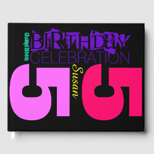 55th Birthday Celebration POP Custom Guest Book