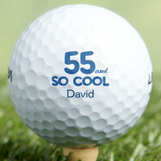 55th Birthday Classic 55 and So Cool Blue Golf Balls