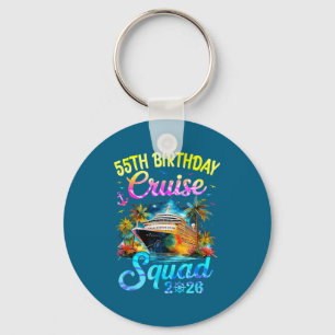 55Th Birthday Cruise Squad 2026 Keychain