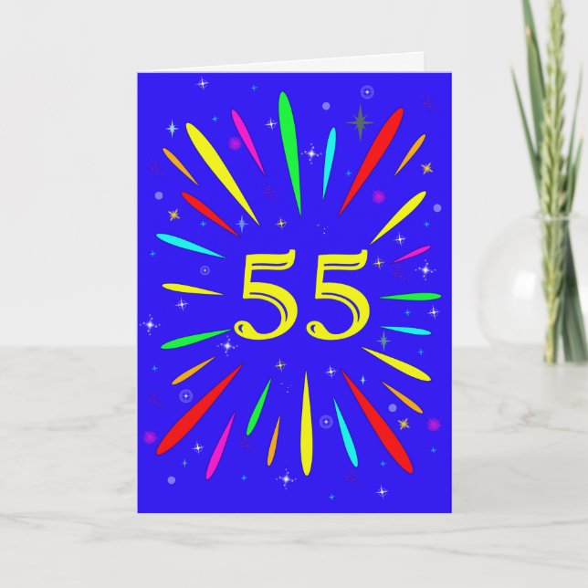 55th Birthday Explosion Card (Front)